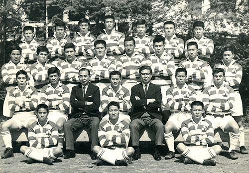 ニュージーランド遠征時の日本代表集合写真（1968年）