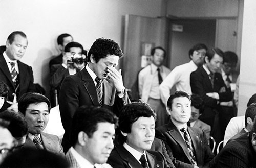 モスクワオリンピック参加を涙で訴える高田裕司選手（1980年）