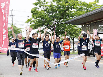 横手市内およそ60kmを市民が協力して走るチャレンジランニング