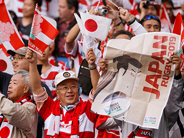 2015年ワールドカップでの日本のサポーター