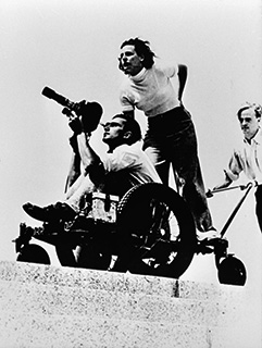 ベルリン大会の公式映画を撮影するレニ・リューフェンシュタール