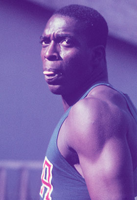 東京大会男子100m金メダリストのボブ・ヘイズ（アメリカ）
