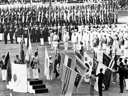 ジャカルタで開催された第4回アジア競技大会の開会式（1962年）