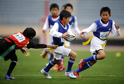 ラグビー競技の普及にかかせないタグラグビー