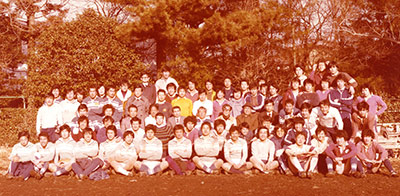筑波大学(旧東京教育大学)ラグビー部の集合写真(上から2列目、左から8人目)