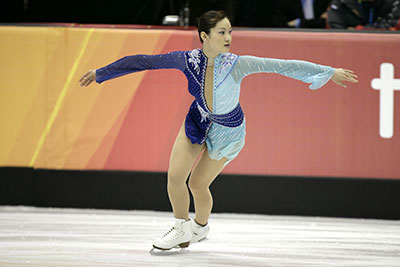 トリノ冬季オリンピックで日本選手唯一のメダル（金）を獲得した荒川静香（2006年2月）