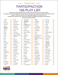 写真① ParticipACTION 150 play list