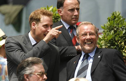 Prince William and Sports Minister Richard Caborn at the 2006 FIFA World Cup Germany