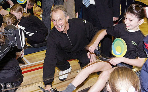 Tony Blair at the launch of his Sports Foundation in 2007