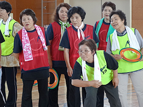 町民体育館での様子