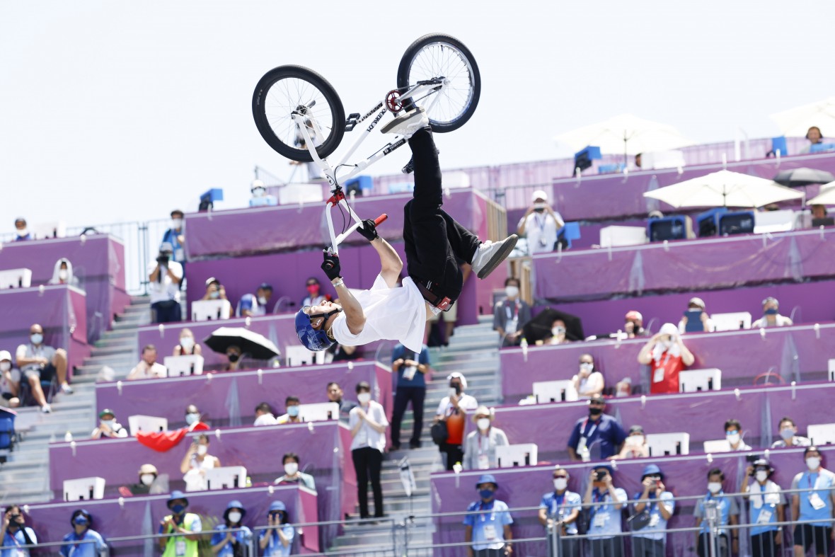 東京2020大会BMX男子フリースタイル、中村輪夢のパフォーマンス