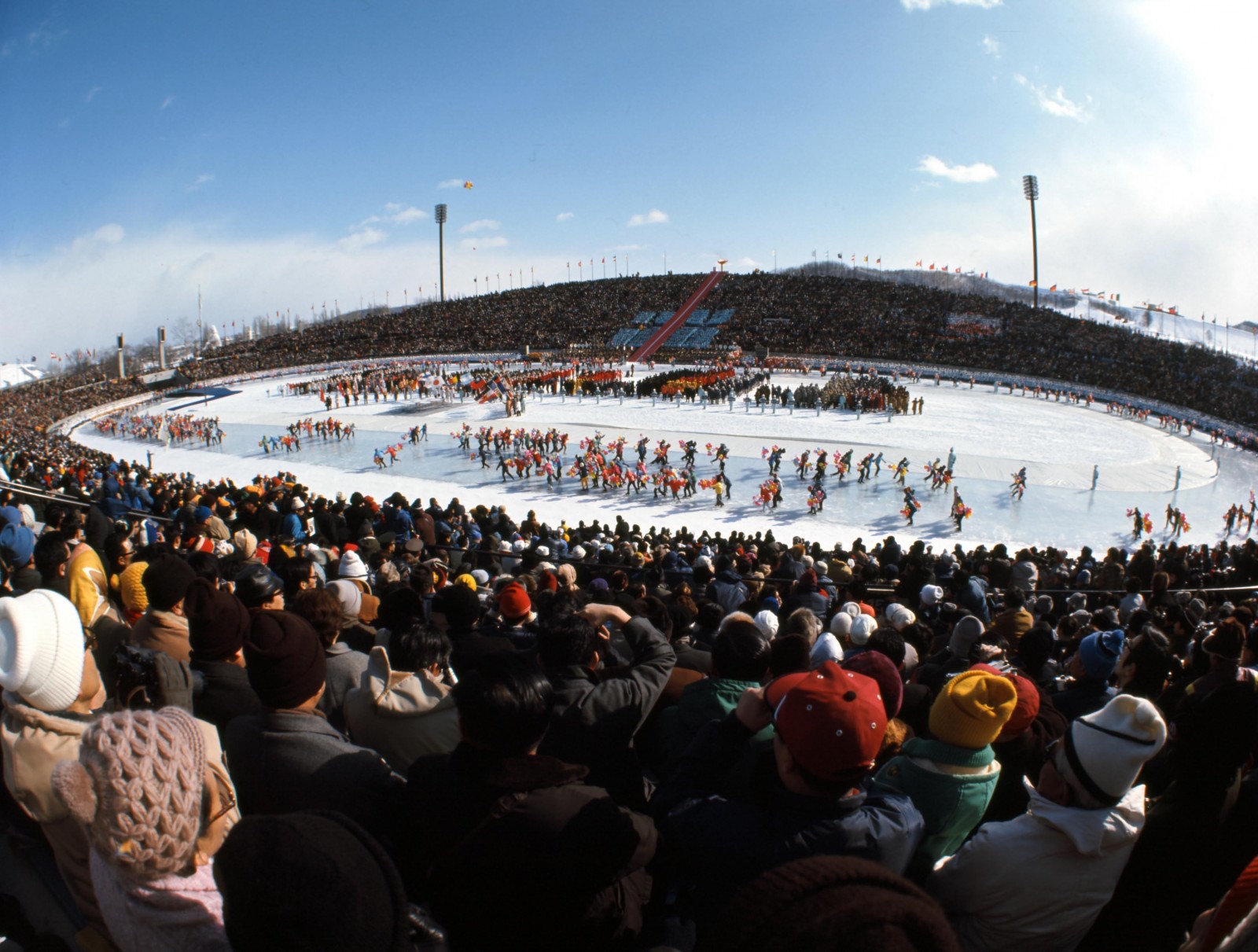 The opening ceremony of the 1972 Sapporo Winter Games. Photo Kishimoto