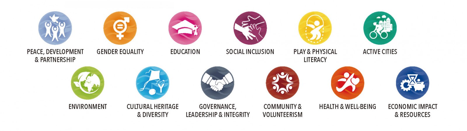 The 12 themes of TAFISA Mission 2030.
