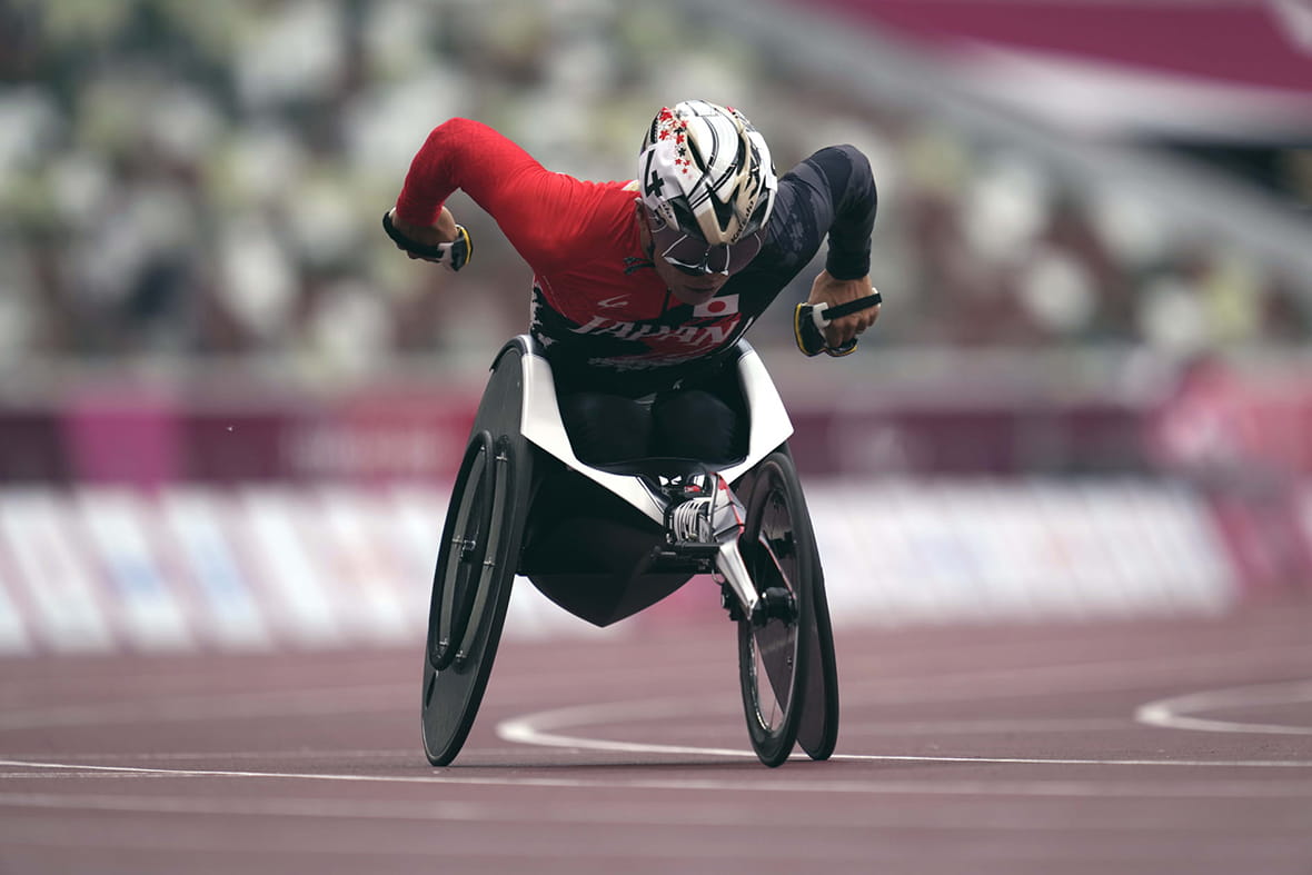 Tomoya Ito recorded his personal best in the 400-meter wheelchair race (T53) at Tokyo 2020. ©Photo Kishimoto