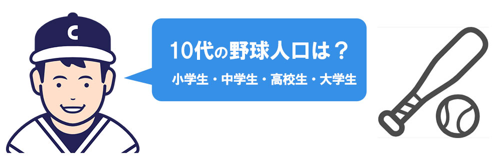 10代の野球人口