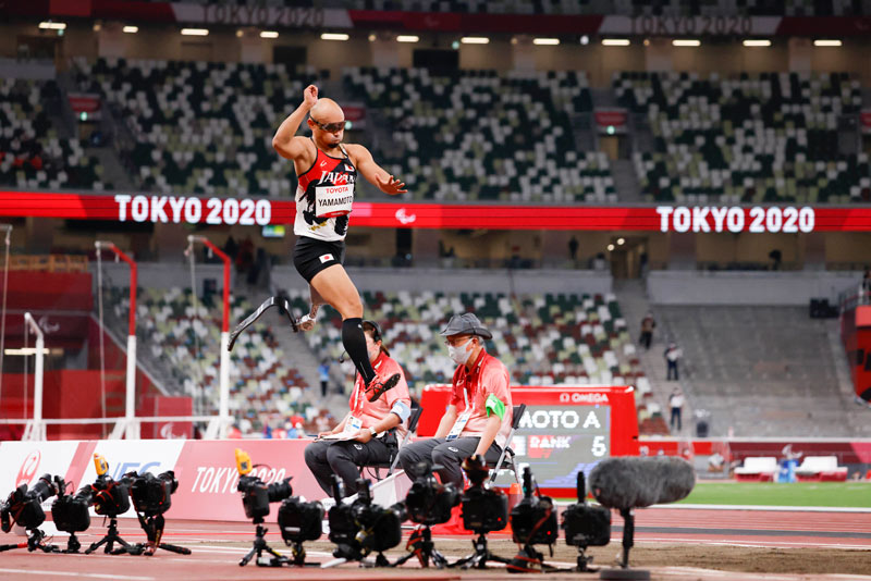 東京2020パラリンピックの陸上男子走幅跳で4位に入賞した山本篤