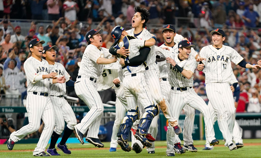 ワールド・ベースボール・クラシック(WBC)で、日本代表・侍ジャパンが3大会ぶり3回目の優勝を果たす。写真:AP/アフロ