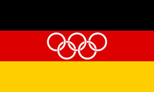 オリンピックで使用された統一ドイツ旗