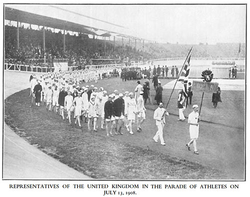 1908年第4回ロンドンオリンピックの入場行進