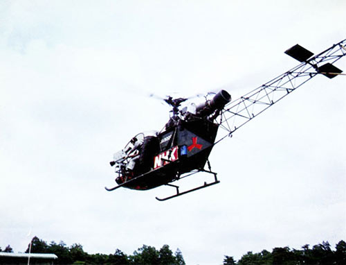 1964年東京大会マラソンで使用されたNHKのヘリコプター