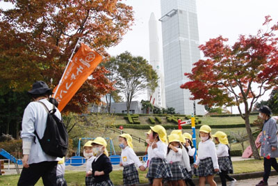 幼稚園児の台山公園お散歩　