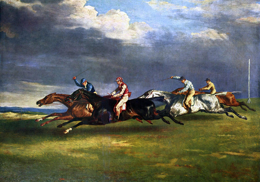 テオドール・ジェリコーの「エプソムの競馬」（ルーヴル美術館所蔵）