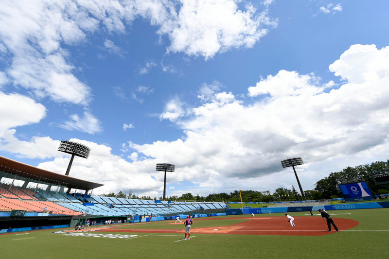 無観客で行われた野球オープニングラウンド、ドミニカ共和国vs日本（福島あづま球場）