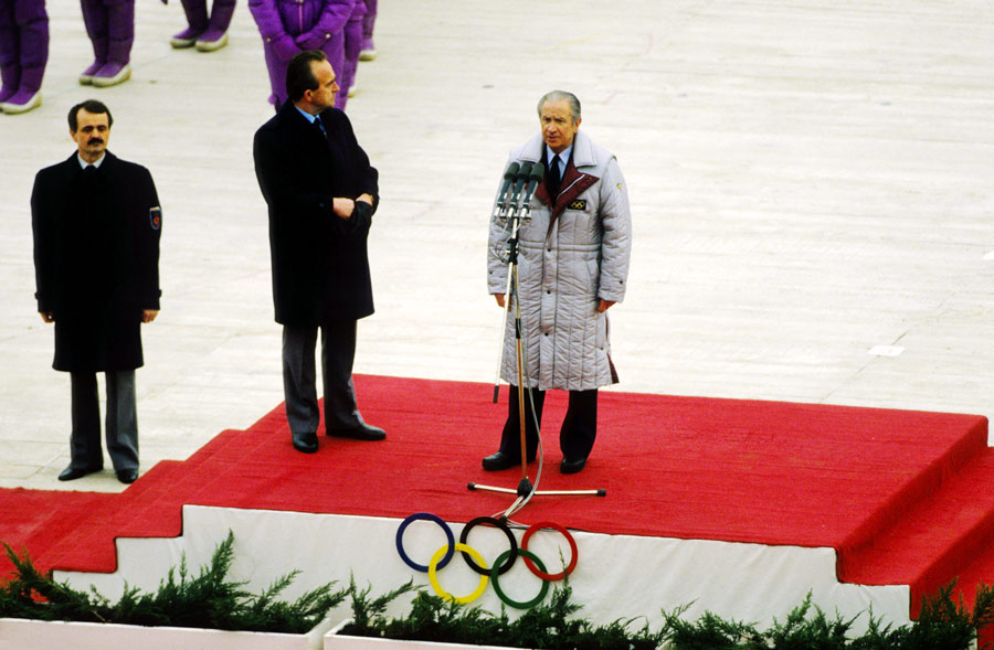 1984年サラエボ冬季大会開会式、IOC サマランチ会長のスピーチ