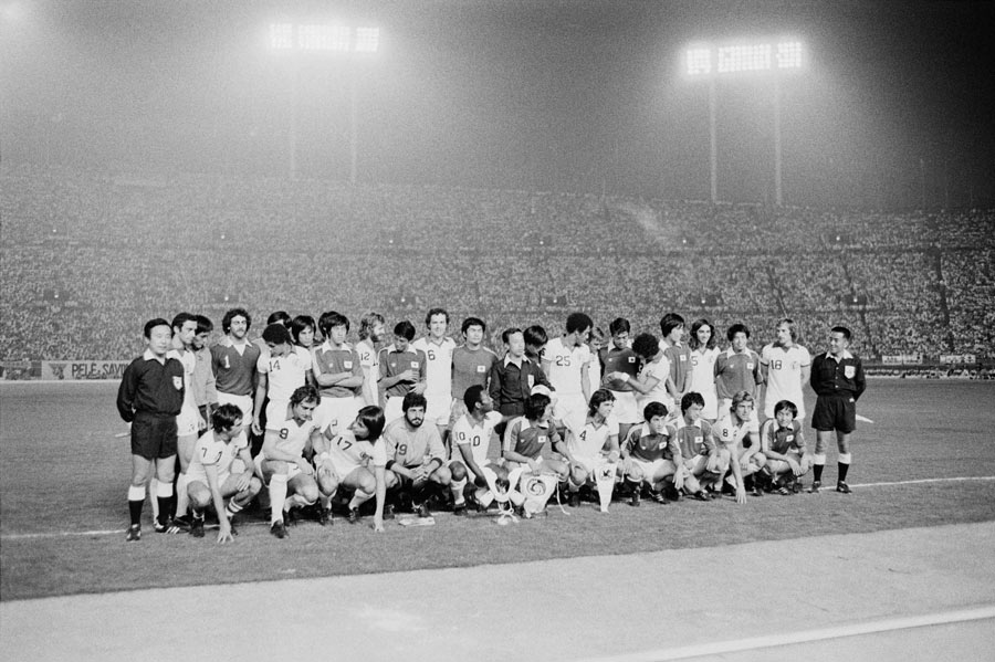 1977 年9月に国立競技場で開催された「ペレ・サヨナラ・ゲーム・イン・ジャパン」