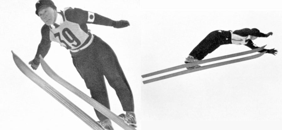 左：伊黒正次　右：龍田峻次（ともに1936年ガルミッシュ・パルテンキルヘン大会）