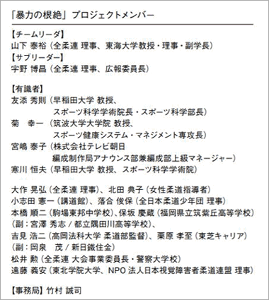 暴力の根絶「プロジェクトメンバー」