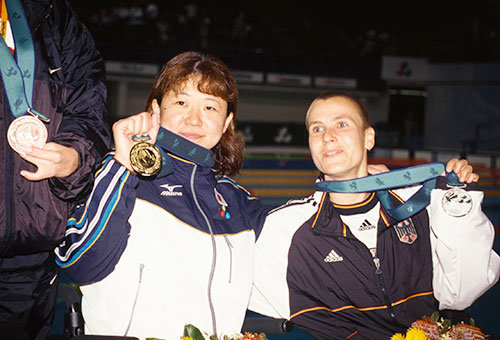 2000年シドニー大会のカイ・エスペンハインと成田真由美