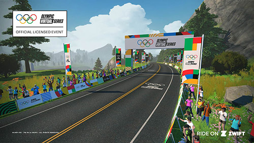 Olympic Virtual Seriesサイクリングイベント（Zwiftのウェブサイト）