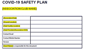 安全計画（COVID-19 Safety Plan）テンプレート1