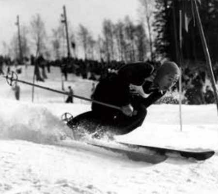 1952年オスロ大会、颯爽と滑る猪谷千春