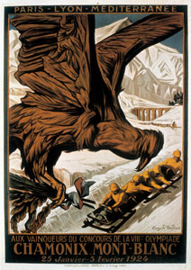 1924年第1回冬季オリンピックのポスター