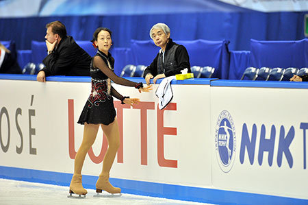 2010年NHK杯の浅田真央と佐藤信夫コーチ
