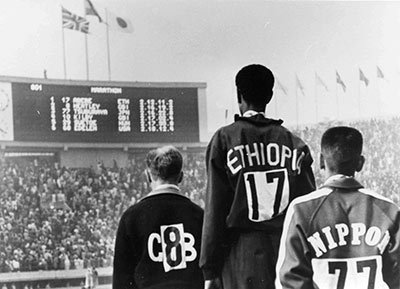 円谷による1964年東京大会陸上競技唯一の日の丸掲揚