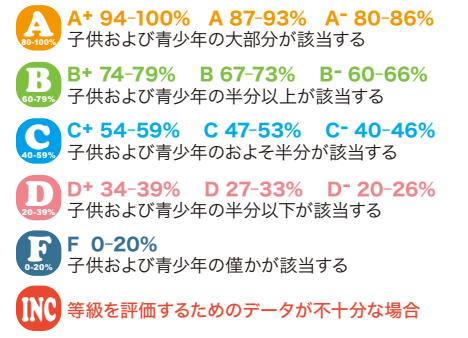 【図2】国際比較で用いられた等級と充足率の枠組み