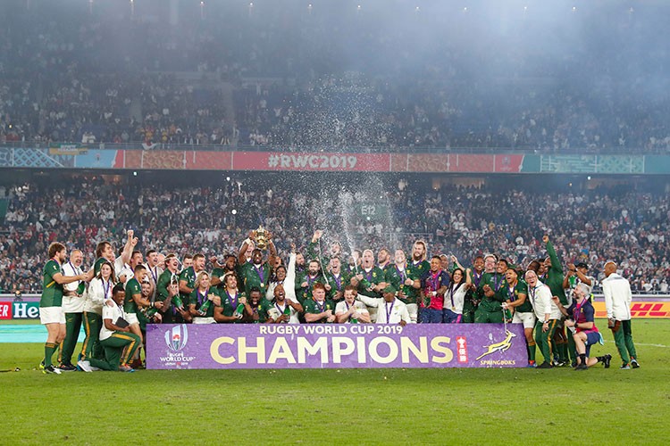 ラグビーワールドカップ2019日本大会で優勝した南アフリカチーム（2019年）
