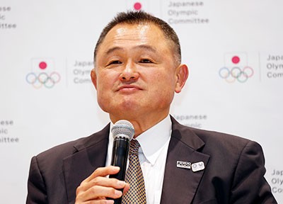 就任会見に臨む日本オリンピック委員会山下泰裕会長（2019年）