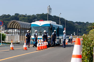 警察による警備風景（東京2020大会）