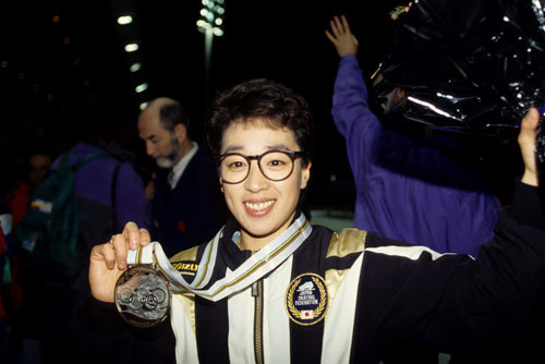 アルベールビルオリンピック、女子1500mで銅メダルを獲得した橋本聖子（1992年）