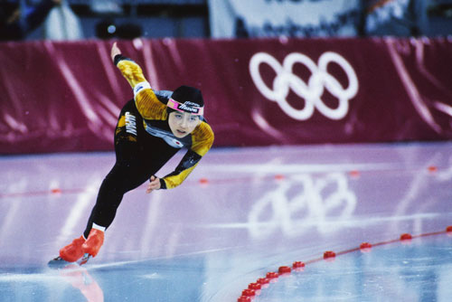 リレハンメル大会でオリンピック初出場を果たした岡崎（1994年）