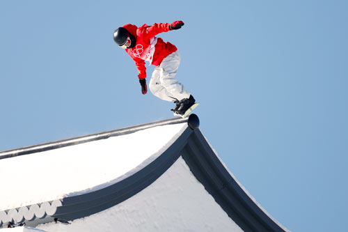 北京オリンピックで行われたスノーボードのスロープスタイル（2022年）