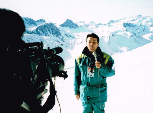 アルベールビルオリンピックでの放送風景（1992年）