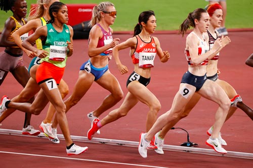 東京オリンピック陸上女子1500m で
8位入賞を果たした田中希実選手（2021年）